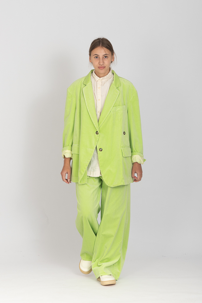 lime green linen blazer